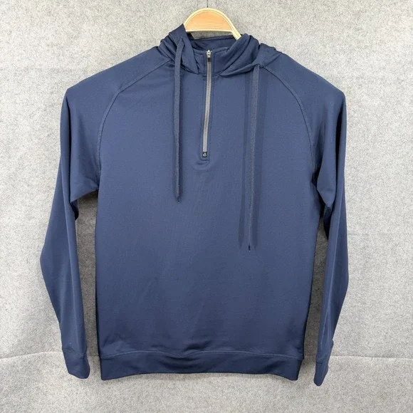 Men's Navy Blue Hoodie - Picture 2 of 8